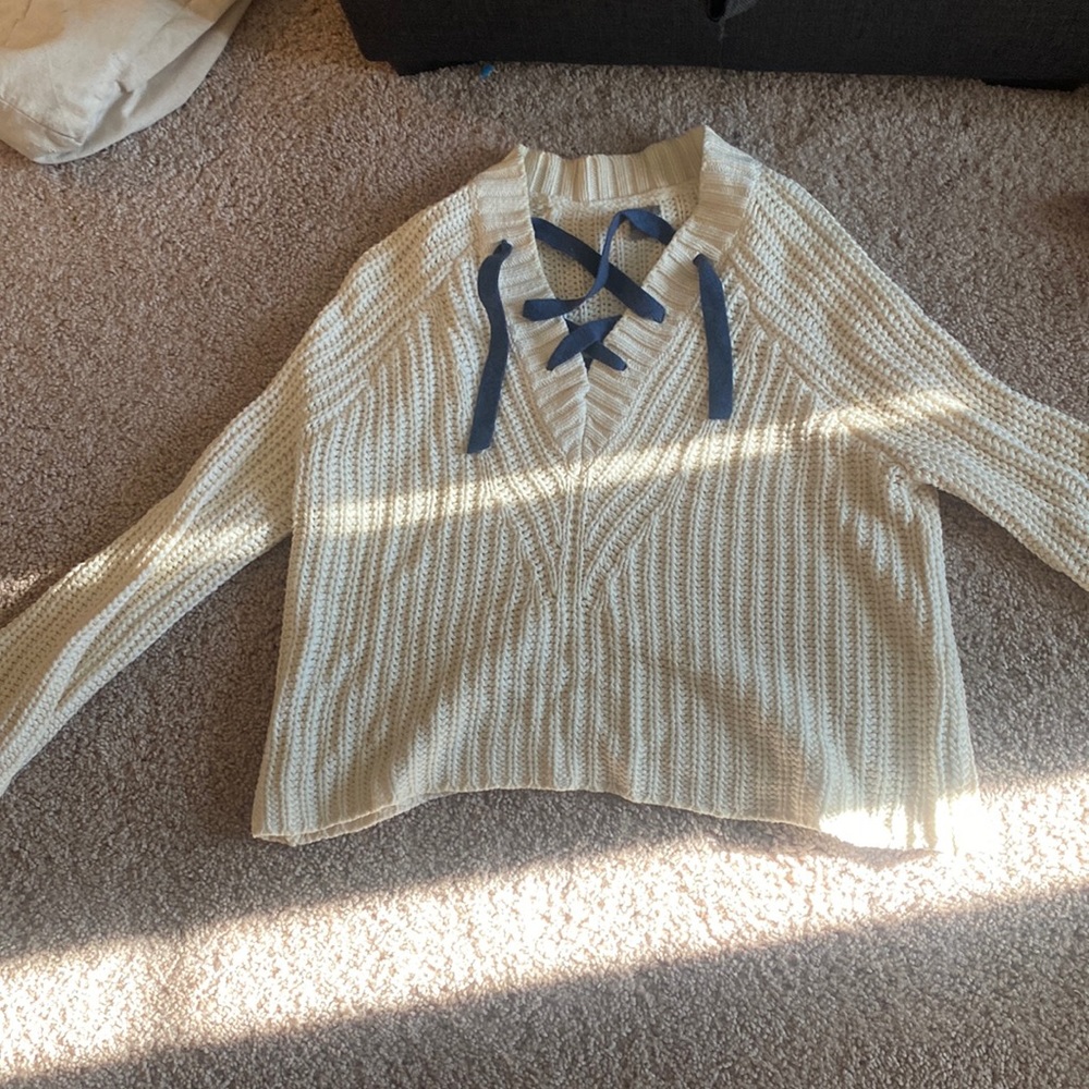 Cream Color cable knit sweater